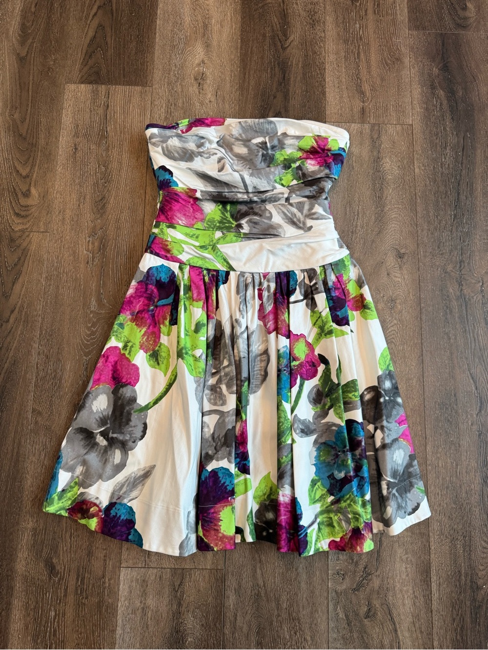Suzi Chin for Maggy Boutique Floral Fit-and-Flare Dress Size 8